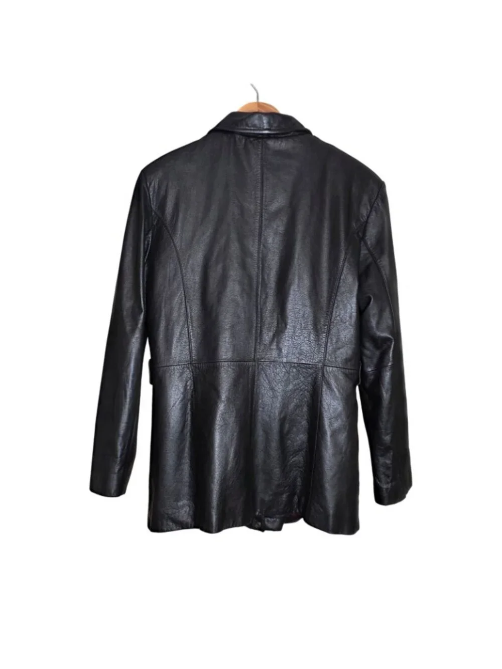 Women's - Wilson Black Leather Zip Up Jacket, Size Large - Picture 7 of 10